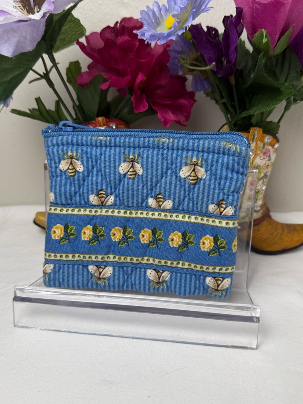 Vera Bradley Bees Coin Purse EUC Retired Pattern
